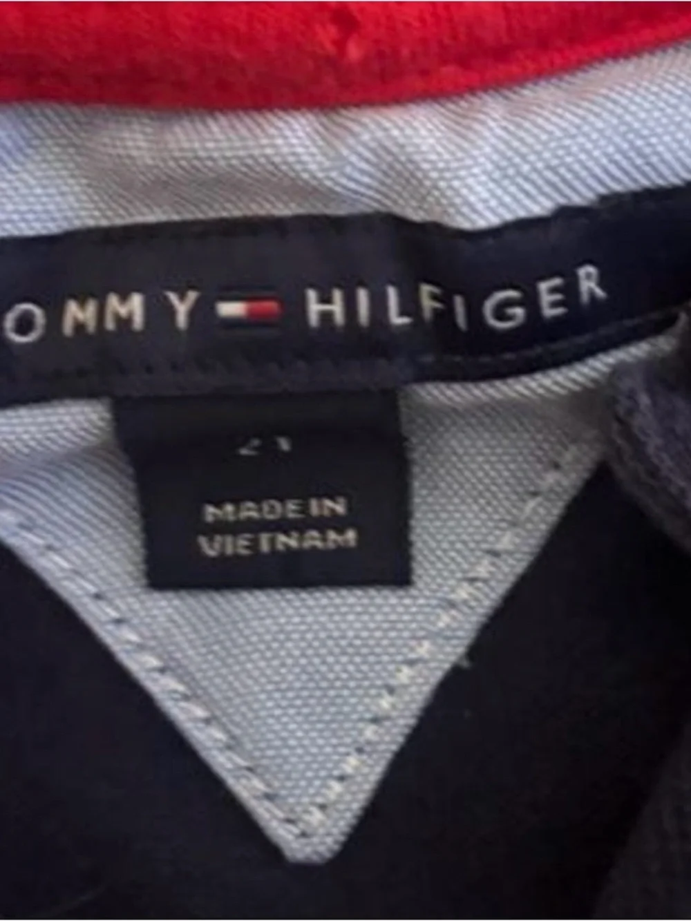 Tommy Hilfiger Boys Navy Polo with Red Number Patch